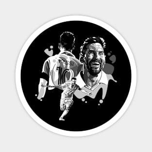 Lionel Messi Pop art Grayscale Magnet